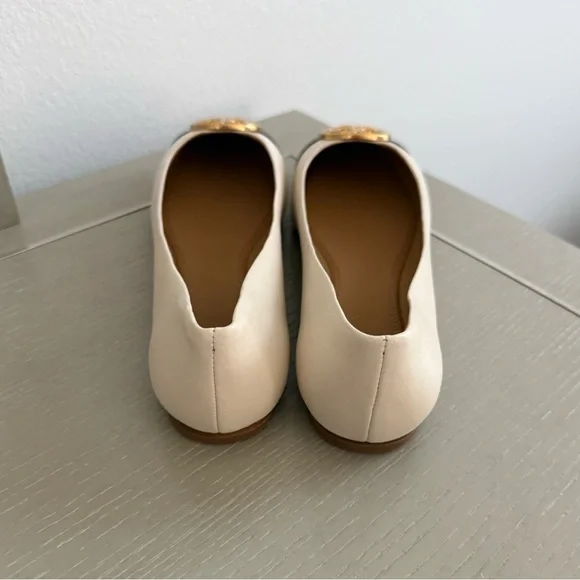 Tory Burch Chelsea Cap Toe Ballet Flats - Cream/Black - Picture 4 of 6